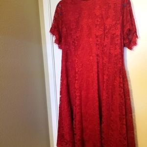 Torrid Red lace skater dress.